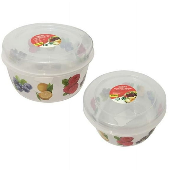 Family Maid 54001A 25 cm dia. Round Printed Food Container, Clear - Pack of 60