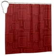 thumbnail image 2 of YFYANG Waterproof Bathroom Shower Curtain, Maroon Abstract Geometry Shower Curtain Set with Hooks, Home Bathroom Tub Decor - 72 "x72", Iron Hooks, 2 of 6