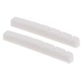 thumbnail image 3 of Musiclily Pro Urea Resina Plástico Ranurado 42mm Strat Tele Tuercas para Guitarra Eléctrica Fondo Plano para Guitarra Stratocaster/Telecaster de 6 Cuerdas Blanco (Juego de 2), 3 of 5