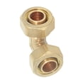 thumbnail image 1 of Codo Tubo NPT De Compresión Tornillo Adaptador Conector Acoplador Acoplamiento Amarillo L18 Macarena Ajuste de compresión, 1 of 5