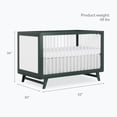 thumbnail image 4 of Dream On Me Carter 5-in-1 Full Size Convertible Crib / 3 Mattress Height Settings/JPMA Certified/Made of New Zealand Pinewood/Sturdy Crib Design, Olive & White Olive and White, 4 of 6