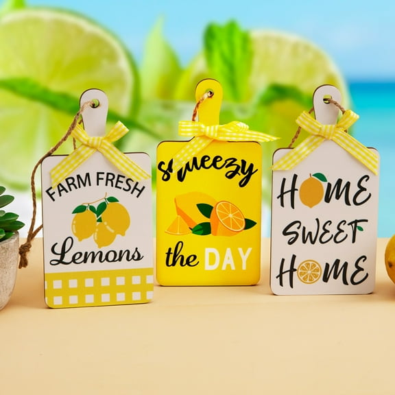 Clearance Under $10 Lemon Desktop Decorative Decoration Wood Ornaments Decoration Wood Crafts Yellow