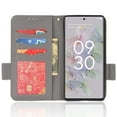 thumbnail image 2 of Wallet Case for Google Pixel 6A, Soft Silicone Lychee Pattern PU Leather Shockproof Flip Cover with Card Slots Holder Magnetic Clasp Lock Drop Resistant Kickstand Phone Case,Gray, 2 of 5