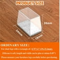 thumbnail image 2 of 16 PCS Rectangular Silicone Chair Leg Protectors for Hardwood Floors, Clear Furniture Leg Caps with Felt Pads, Protect Wood or Tile Floors, Reduce Noise, Easy to Move (0.75" x 1"), 2 of 7
