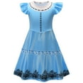 thumbnail image 2 of Little Girls Alice Red Queen Dress Halloween Cosplay Dress Up, 3-9Y, 2 of 7