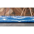 thumbnail image 4 of Unique Loom 3146406 3 ft. 3 in. x 5 ft. 3 in. Rounded Trellis Frieze Rectangular Rug, Navy Blue, 4 of 5