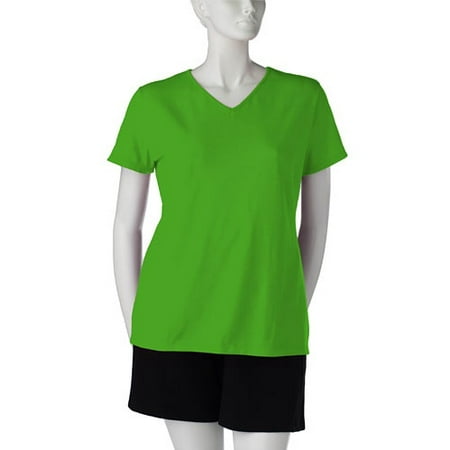 Women's Plus Shaped StayClean V-Neck Tee