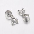 thumbnail image 2 of 10pc Brass Ice Pick Pinch Bails Nickel Free Platinum Color Size: Dimension: 11mm long hole: 3mm., 2 of 2