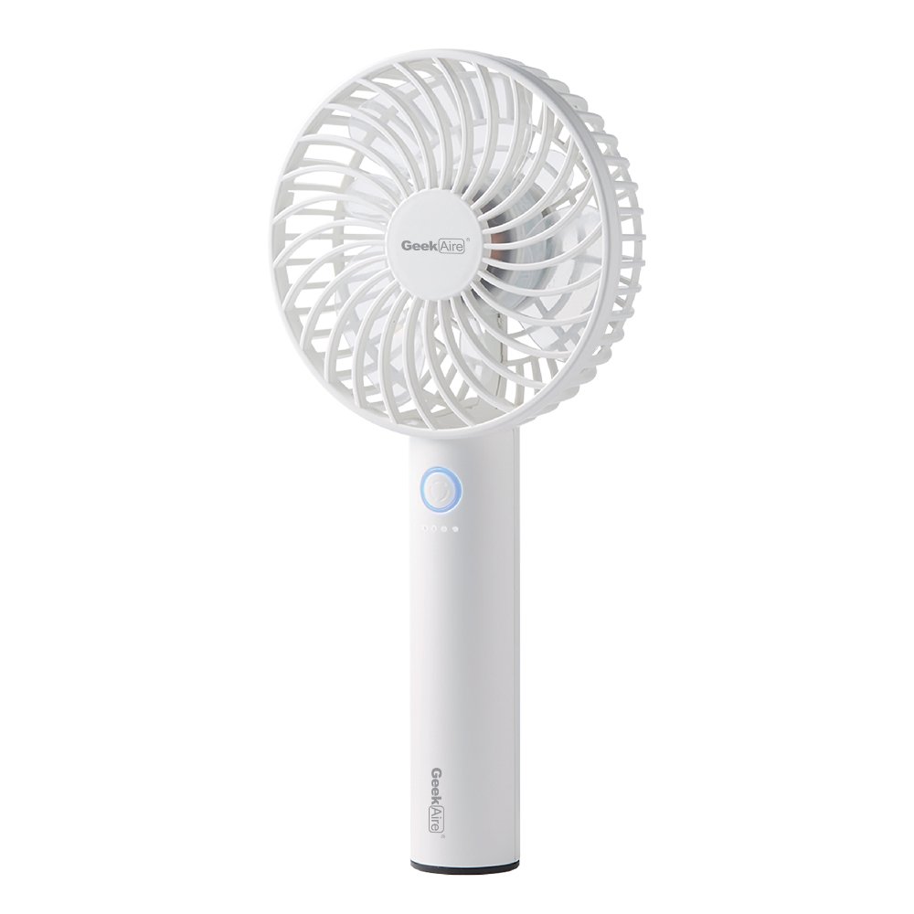 4" Rechargeable Mini Portable Fan, White