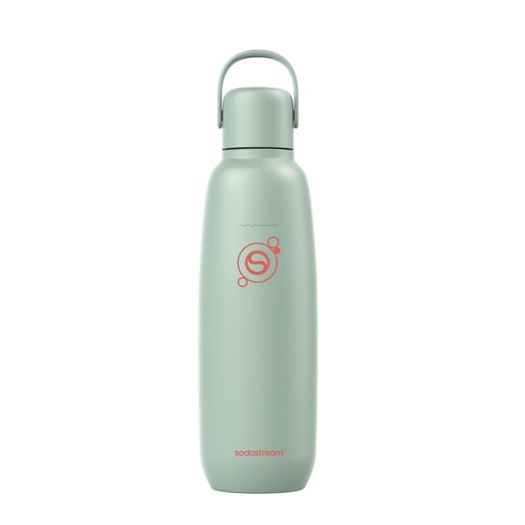 sodastream Fizz & Go Insulated Stainless Steel Carbonating Bottle, 30.4 oz, Mint