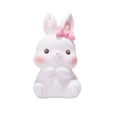 thumbnail image 2 of 16.5cm LED Plastic Easter Bunny Night Light, Night Light, Decorative Lamp, 1pc Plastic LED Soft Glow Portable, for Kids Bedroom Holiday Party Gift, Table Lamp, White, 2 of 6