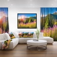 thumbnail image 3 of Designart - Montagnes avec Fleurs Roses - Impression sur Toile Encadrée Florale, 3 of 4