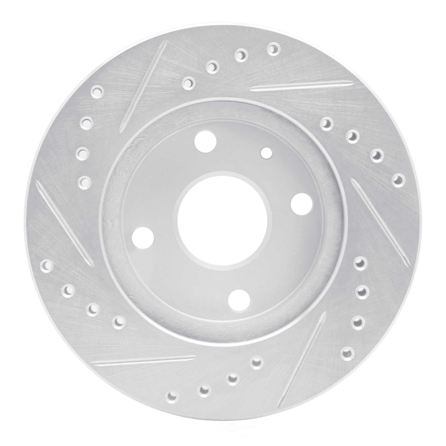 Dynamic Friction Company 631-54001R DFC Brake Rotor - Drilled And Slotted - Silver