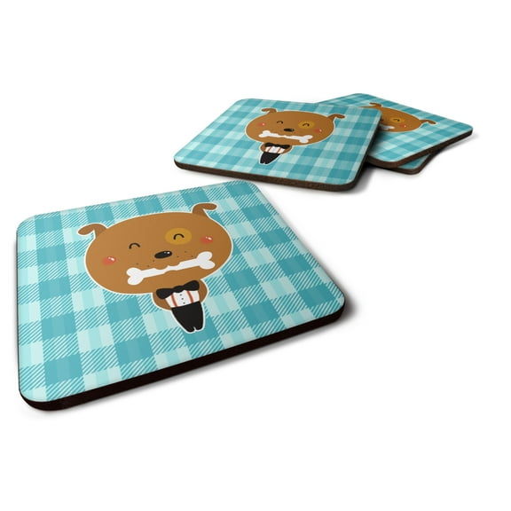 Dog in Tuxedo Foam Coaster Set of 4