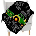 thumbnail image 2 of Yibo Tractor Blanket Just A Girl Who Loves Tractors Gift for Boy Girl Kid Tractor Lover Soft Cozy Plush Lightweight Fleece Flannel Throw for Couch Travel Yibo for Small Pet/Stroller, 2 of 8