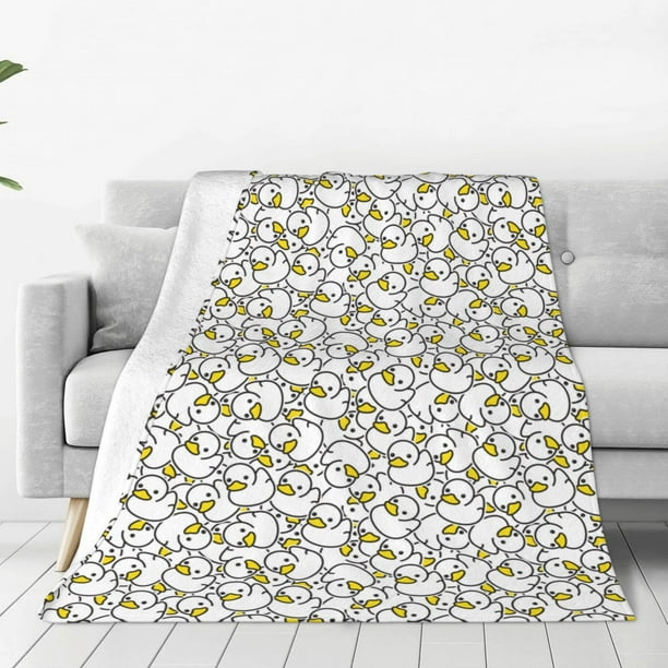 Balery Ducky Manta de Felpa Suave y Acogedora – Cobija de Franela Aterciopelada para Cama, Lavable y Cálida para Sofá, Mascotas, Transpirable-60"x50"