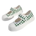 thumbnail image 2 of Zapatos de Lona 3,5 CM Suela Gruesa Punta Redonda Suave Cómoda Textura Inferior de Goma Correa en el Tobillo Zapatos de Verano para Mujer Verde 37, 2 of 8