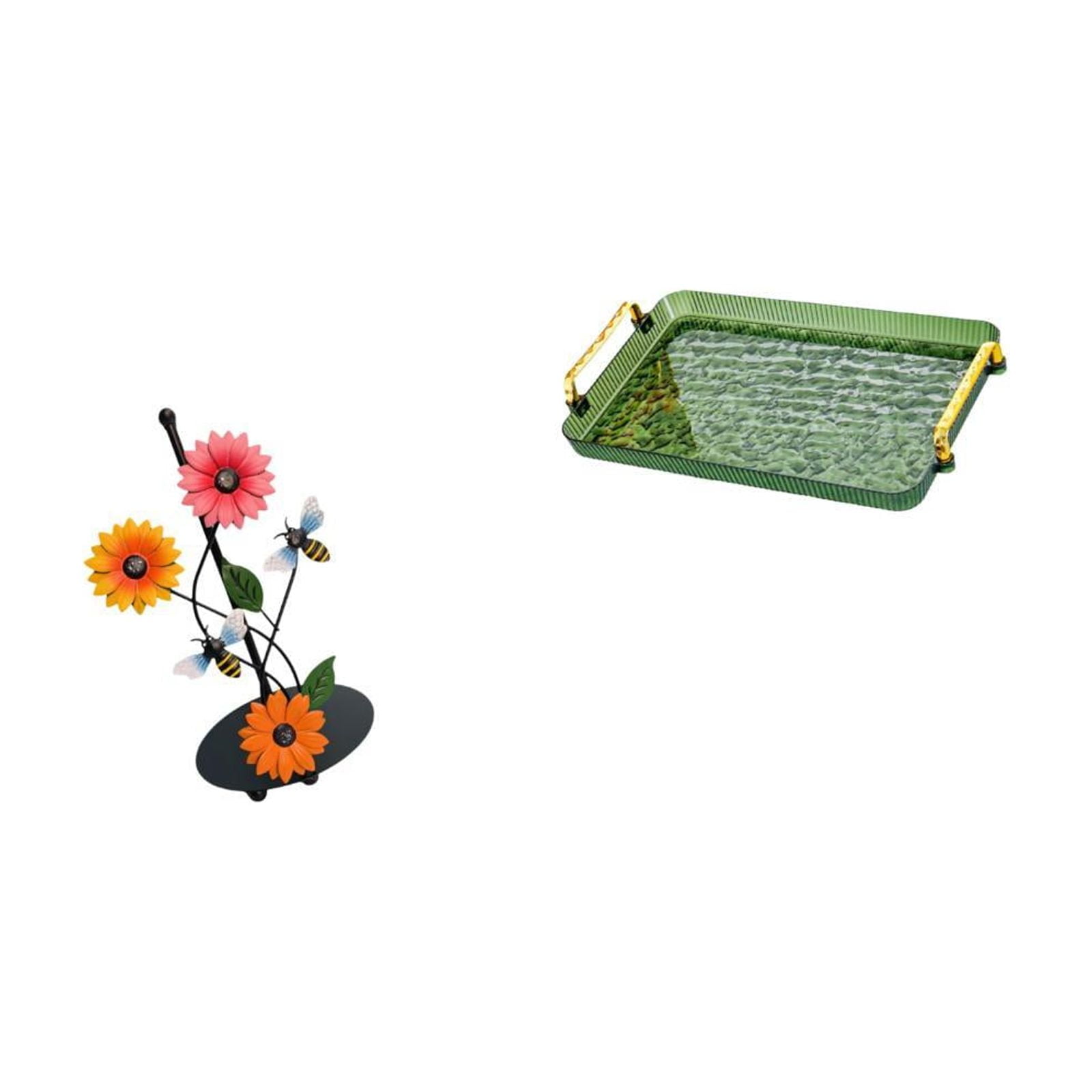 Fiocias Toilet Paper Holder Paper Towel Holder Countertop Serving Tray Kitchen Serving Tray with Handle Rectangle Storage Tray Serving Platter Bathr