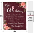 thumbnail image 6 of 60th Birthday Gifts for Women, Best Friend Birthday Gifts for Women, Happy 60th Birthday Decorations, Gifts for Women Birthday Unique, Womens Birthday Gift Ideas, Red Throw Blanket 50x60, 6 of 6