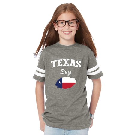 - Texas Boy Youth Football Fine Jersey Tee