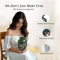 thumbnail image 3 of Daisy Funeral Cremation Urns For Adult Ashes Women - Decorative Urns For Human Ashes Adult Man - 1 Large & 4 Blue Keepsake Urn For Mother - Green Urn For Mom & Dad - 10 & 3 Inch, 3 of 7