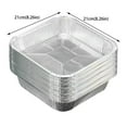 thumbnail image 3 of Disposable Foil Pans 8 Inches Square Pans Tin Foil Pans Heavy Duty L Disposable Aluminum Foil Tins L Portable Containers Pack of 10 Kitchen Bakeware Baking Pan Oven Tray Oven Safe Baking Tray, 3 of 6
