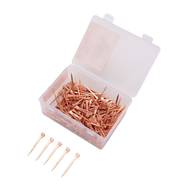 250Pcs Horseshoe Nails, Copper Plated, Rustproof, Equestrian Riding Equipment for Pet Supplies