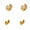 Gold, variant on 14K Gold Plating Earrings Small Chunky Earrings for Women Trendy Zirconia Hypoallergenic Cute Thick Huggie Hoops Earing Jewelry for Women Gifts 2Pairs