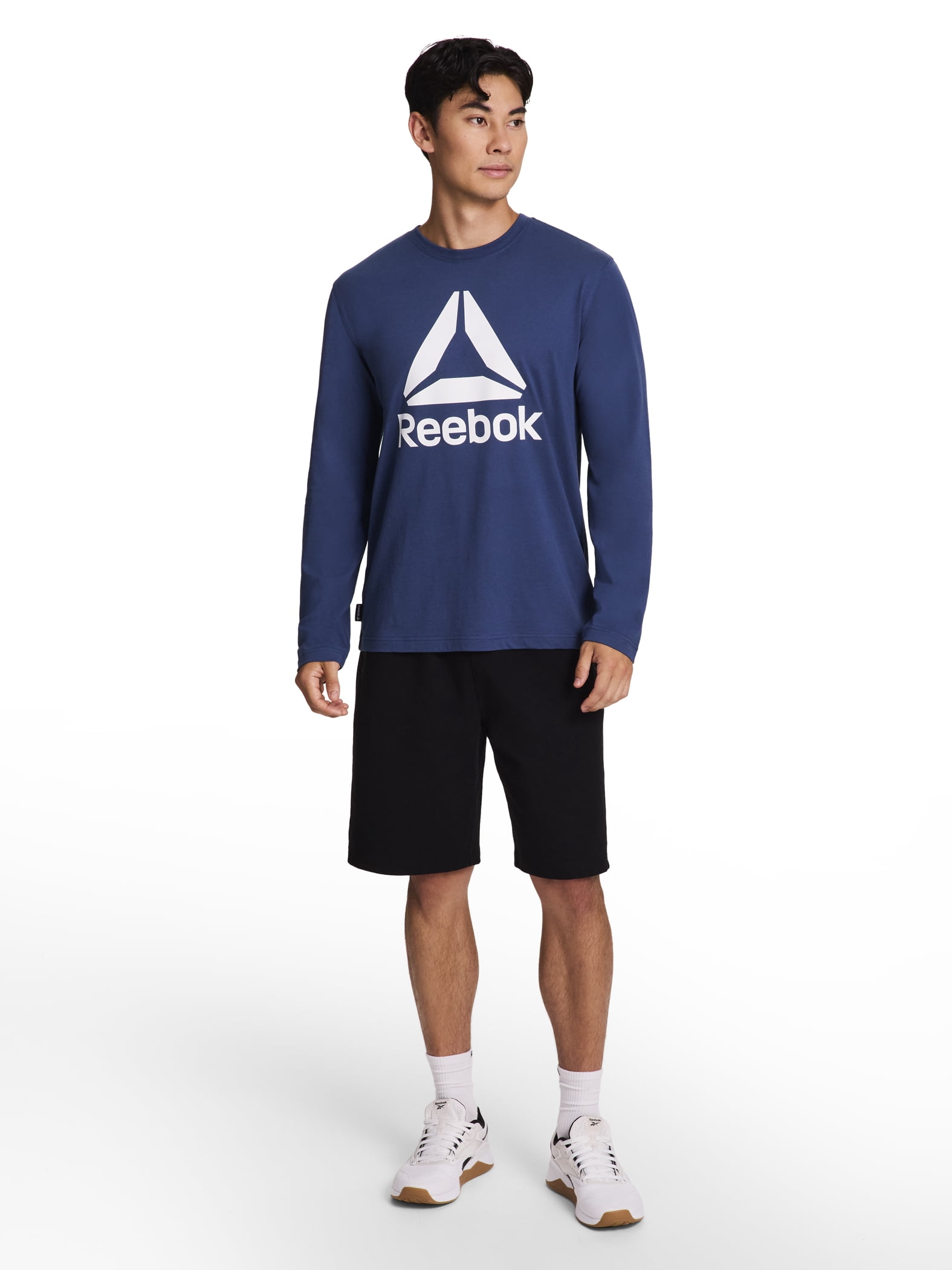 Reebok Men's and Big Men's Core Graphic Long Sleeve Top, Sizes XS-5XL