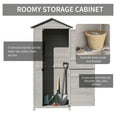 thumbnail image 4 of Garden Cabinet Light Gray Wooden 4-Tier Outdoor Storage Shed Lockable Backyard Organizer, 4 of 9