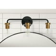 thumbnail image 5 of Robert Stevenson Lighting Kendrick - Metal and Glass 3-Light Vanity Light, Matte Black and Brushed Gold, 5 of 5