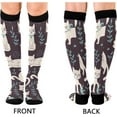 thumbnail image 2 of GZHJMY Cute Cats 20-30mmHg Compression Socks for Men & Women, Knee High Stockings for Running, Sport, Hiking & Travel, 2 of 7