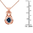 thumbnail image 3 of Mauli Jewels Engagement Necklace for Women 0.35 Carat Graceful Blue Diamond Pendant 4 prongs 14K Rose Gold With 18'' Chain|Silver Chain, 3 of 7