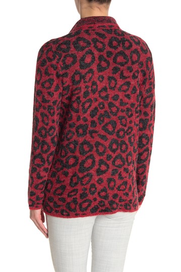 Leopard Print Open Front Cardigan XL 