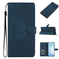 Feishell Slim Wallet Case for Samsung Galaxy A23 5G, Premium PU Leather Solid Color Purse for Women Men, Shockproof Magnetic Clasp Flip Kickstand Card Slots Phone Case for Galaxy A23 5G, Blue