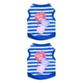 thumbnail image 2 of Greeniant Clothing T-shirt Summer Vests Pattern Stripes Printing Accessories Beauty Round Apparel Costume for Pet Dogs Teddy azul SG 2Conjunto, 2 of 6