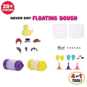 Wonder Factory Floating Dough Ducky Set, Never Dries Out, Gluten Free, Floats in Water
