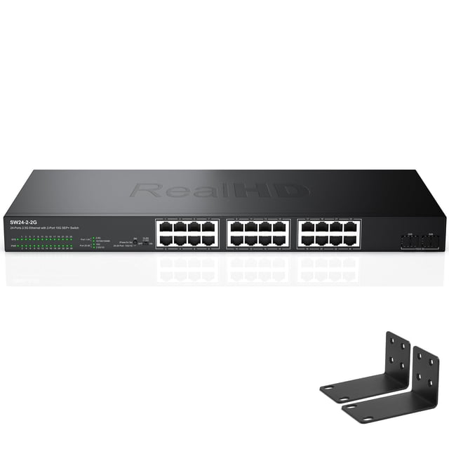Conmutador de red Ethernet Real HD 24 puertos 2.5G 24 x 2.5 Gigabit