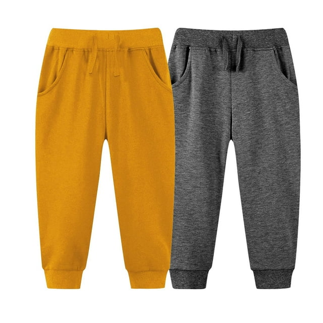 Odeerbi 2-7 Años Niños Niñas 2 Pcs Pantalones de Deporte Deportivo Entrenamiento Pantalones de Jogger de Verano Joggers de Color Sólido