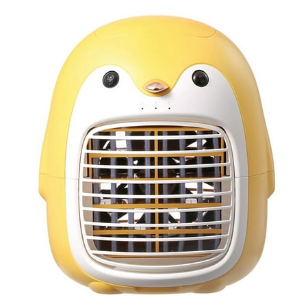 

-HF03 Penguin Water Cooling Spray Fan USB Mini Desktop Refrigeration and Humidification Air Conditioning Fan(Yellow)
