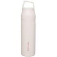 thumbnail image 1 of Botella de agua Stanley IceFlow Cap and Carry+ de cuarzo rosa de 1 litro, 1 of 5