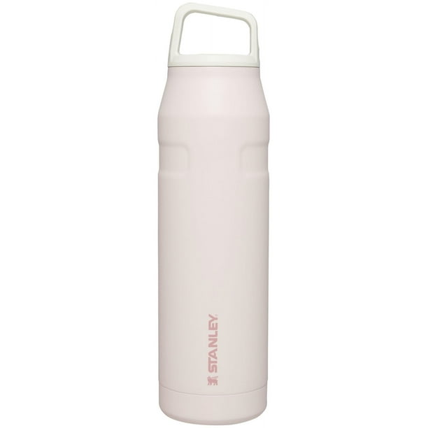 Botella de agua Stanley IceFlow Cap and Carry+ de cuarzo rosa de 1 litro