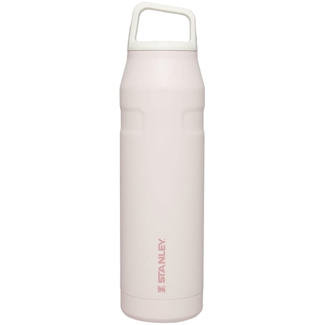 Botella de agua Stanley IceFlow Cap and Carry+ de cuarzo rosa de 1 litro