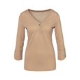 thumbnail image 4 of LASCANA Women's Button V-Neck Top Buttons, 4 of 5