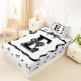 thumbnail image 4 of Erosebridal Black Bow Letter E Twin Sheet Sets, Princess Cartoon Style Bedding, 3pcs, 4 of 5