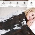 thumbnail image 4 of Cow Print Blanket Cozy Soft Lightweight Gifts Blanket for Kids Adults, Animal Skin Plush Flannel Throw Blanket for Sofa Couch Bed Decor Black Brown White W40 xL50, 4 of 6