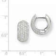 thumbnail image 2 of Sterling Silver CZ Hinged Hoop Earrings QE7326, 2 of 2