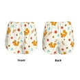 thumbnail image 6 of Uemuo Squirrel Maple Leaves And Nuts Pattern Women's Athletic Shorts High Waisted Running Shorts with Liner Pockets Gym Elastic Workout Shorts-Small, 6 of 9