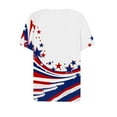 thumbnail image 5 of UVEASISHA Henley Shirts for Women Short Sleeve Stars and Stripes Graphic Tee Fashion Hipster Patriotic T-Shirt Multicolor XXXL, 5 of 5