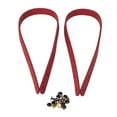 thumbnail image 1 of Asas de bolso de cuero hechas a mano, 2 uds., 65cm, con remaches, accesorios de equipaje de retales DIY, color rojo, 1 of 5